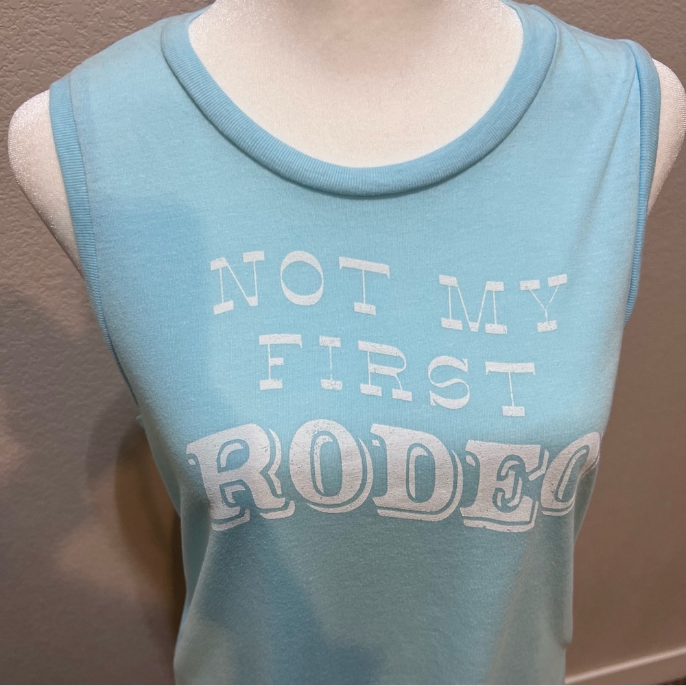 Blue Sleeveless Tank Top